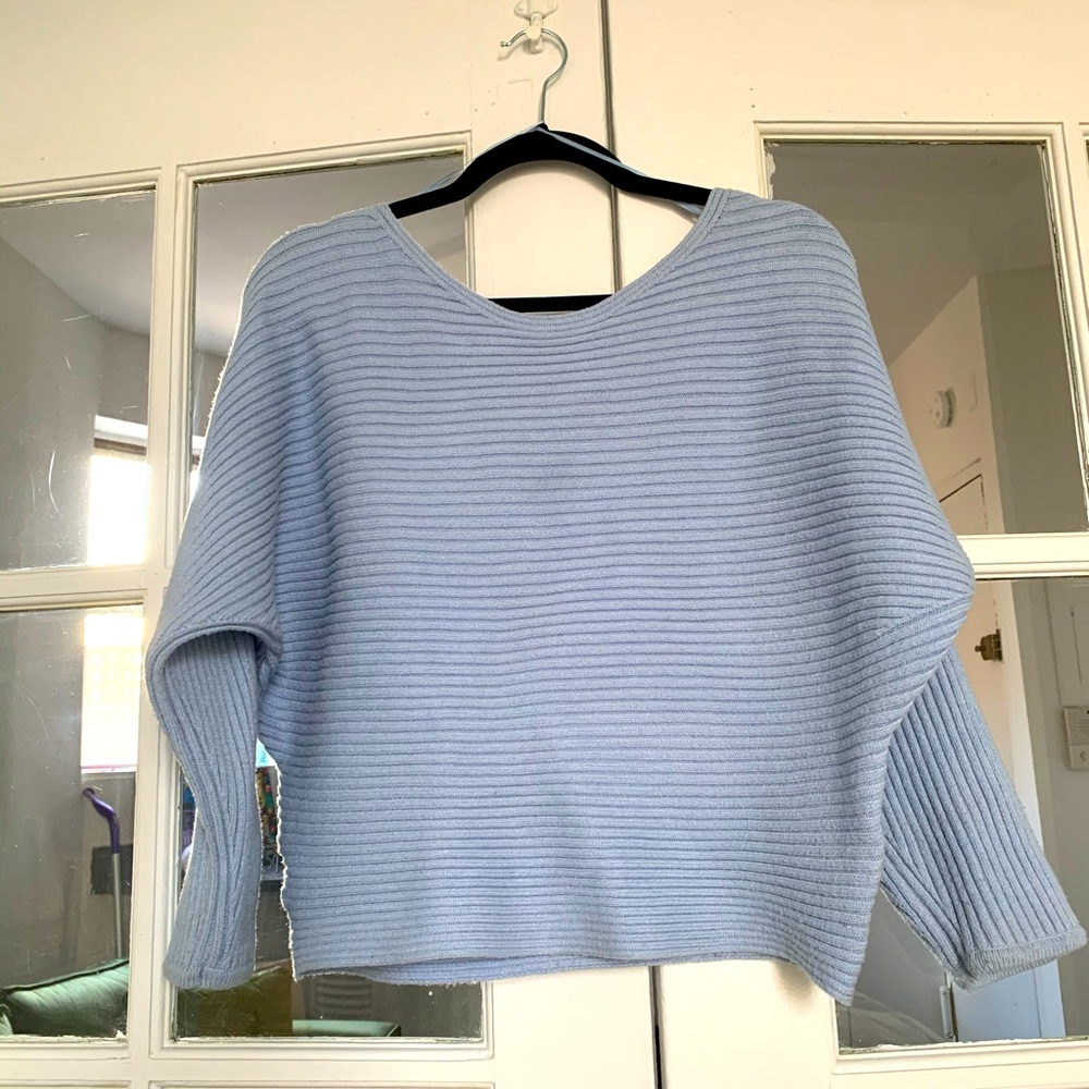 Anthropologie Kendall Boatneck Pullover Blue in size S